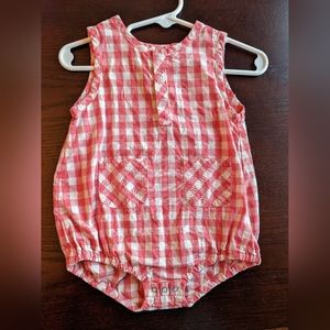 Pehr CheckMate Pocket one piece sunsuit - Tomato